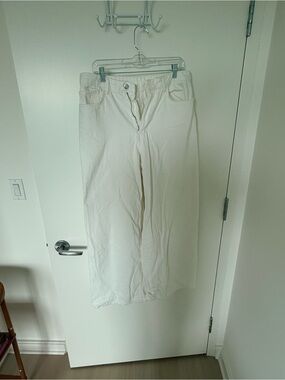 Zara Off-White Wide Leg High-Rise Flare Pants